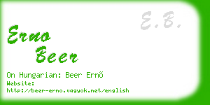 erno beer business card