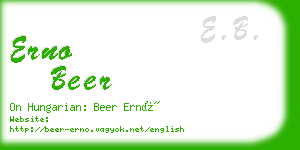 erno beer business card